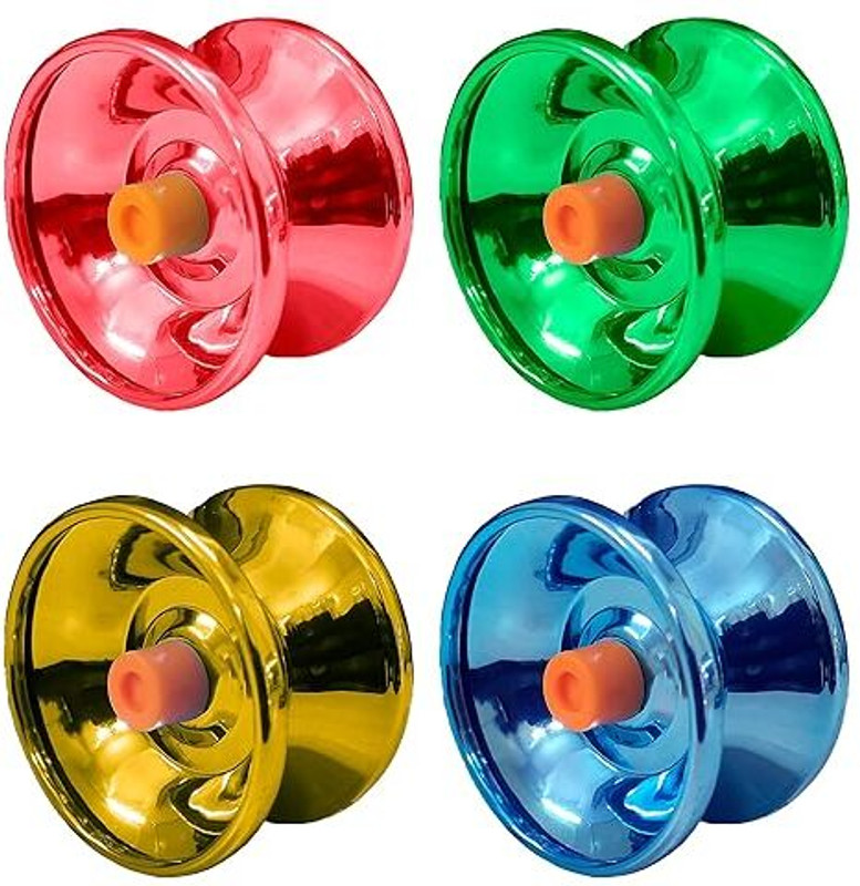 Eclet 4 High Gloss Metal YoYo Spinner Toy – High-Speed YoYo for Kids & Adults Yoyo Case(Multicolor)