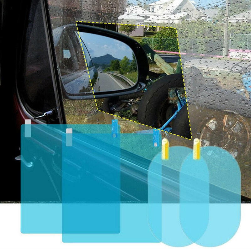 Augen Car-AntiFog-4Pcs-1Pk Car Mirror Rain Blocker(White)