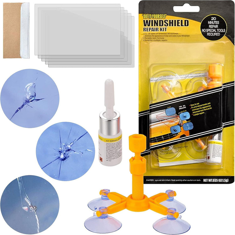 Clefairy Windshield Repair Kit, Windshield Crack Repair Kit, Windshield chip Repair kit Windshield Repair Kit