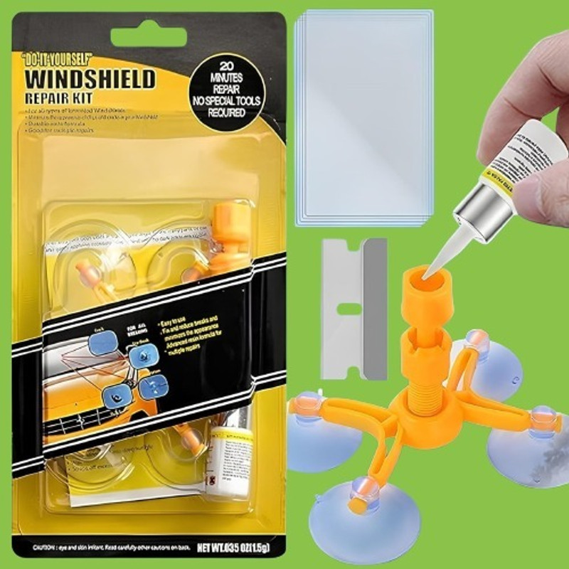 IndoVilla Upgraded 2025 Car Glass Repair Kit | W03 Windshield Repair Kit