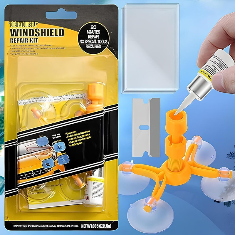 VT ENTERPRISE VeloKit Windscreen Glass Crack Repairing Kit, Windshield Scratch Repair Windshield Repair Kit