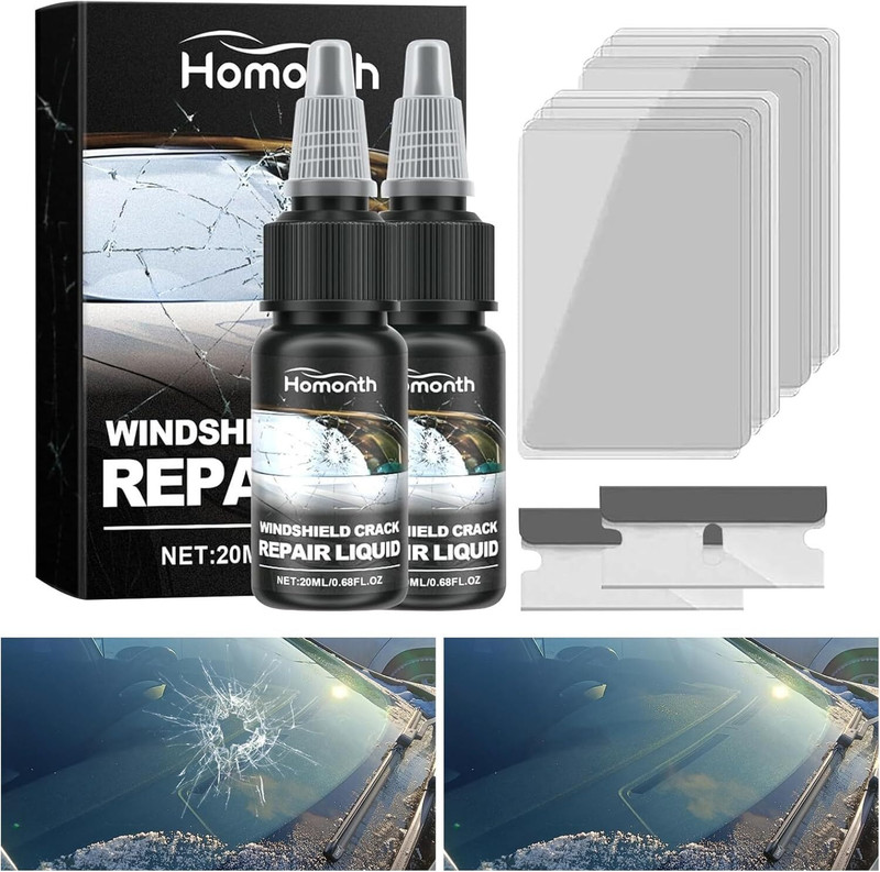 CarCARE Windshield Repair Resin Cracked Glass Repair Kit Windshield Repair Kit