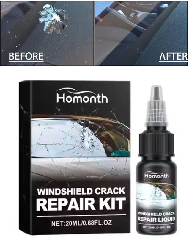 WindGlass Car Windshield Crack Scratch Resin Repair Tool, Windshield Repair Kit