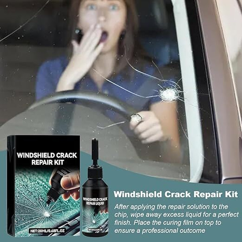 DWARKASH Windshield Repair Kit – Car Glass Fixing DIY Tool Set Windshield Repair Kit