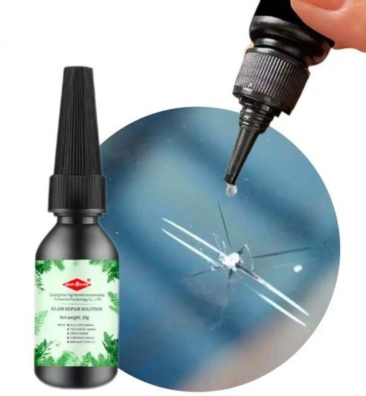 ClickCrack Quick Windshield Crack Fix Kit – Auto Glass Repair Resin Tool - Pack1 Windshield Repair Kit
