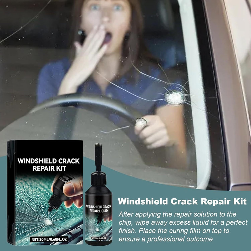 Lensshield Premium Car Windshield Repair Kit – Fix Chips & Cracks in Minutes Windshield Repair Kit