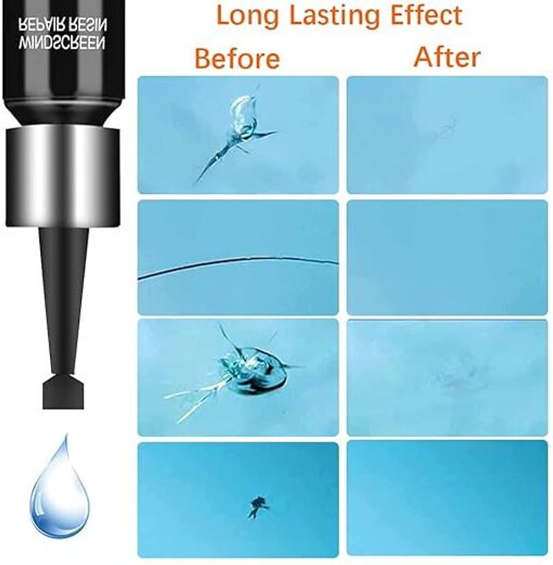 DWARKASH Windshield Repair Kit?Auto Glass Repair Kit for Fix Chip Scratch, Bulls-Eye Windshield Repair Kit