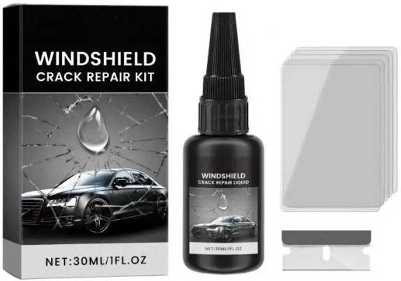 FixzingGo Windshield Damage Repair Kit – Car Glass Crack, Chip & Star Fix Tool Windshield Repair Kit