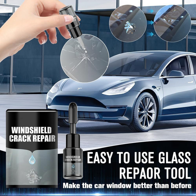 AutoBullsEye Glass Cracks/Scratch/Chips/Nicks/Half-Moon/Star-Shaped/Bulls-Eye Repair Kit Windshield Repair Kit