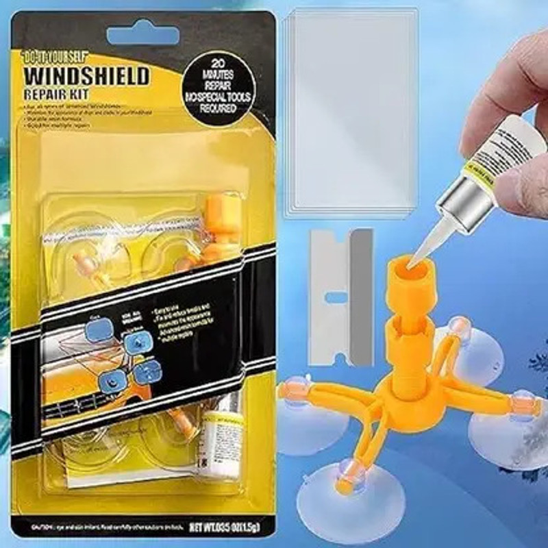 RATEJI Car Window Glass Crack Repair Chip Windshield Fix Resin Windshield Repair Kit Windshield Repair Kit