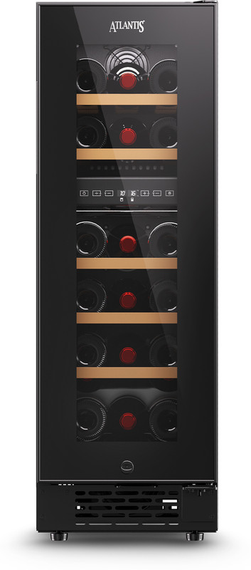 ATLANTIS Wine Cooler Free Standing Wine Cooler(Black, 17 Bottles)