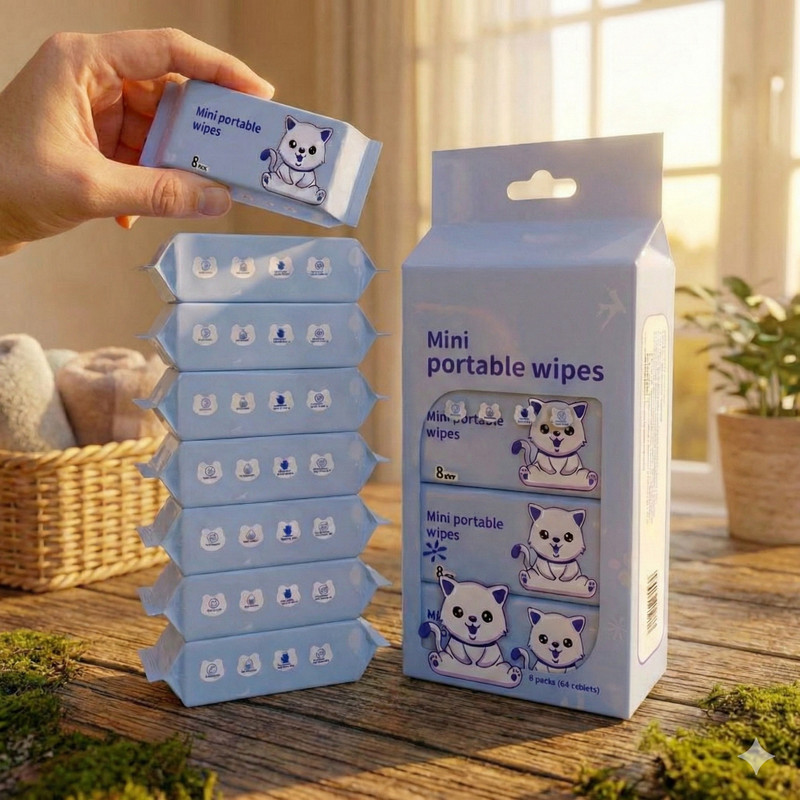 Miyaniimpex Multipurpose Mini Cleaning Wipes - 8 Pcs Wipe Warmer