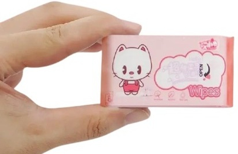 DHORIYA Mini Wet Wipes Baby Wipes Disposable Travelling Tissue(64 pcs) Wipe Warmer