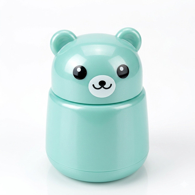 Pro Girl Powder Puff Box with Container, Portable Powder Dispenser for Kids (Blue) Wipe Warmer