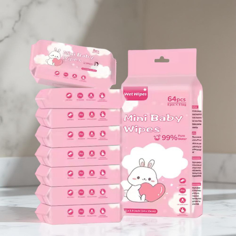 KNIKERS Wet Wipes Baby Mini Baby Wipes Pocket Size Disposable(4 Wipes)