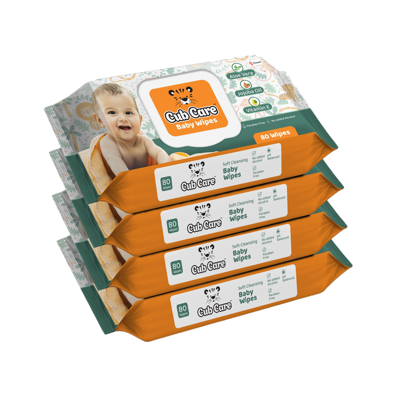 Cub Care Baby Wipes - Aloe Vera, Jojoba Oil, Vitamin E, Paraben Free(320 Wipes)