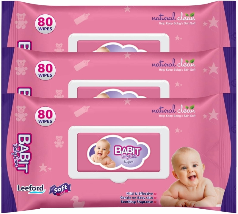 BABIT Baby Wipes | Gentle Cleansing, Prevents Rashes, Soothes Skin(240 Wipes)