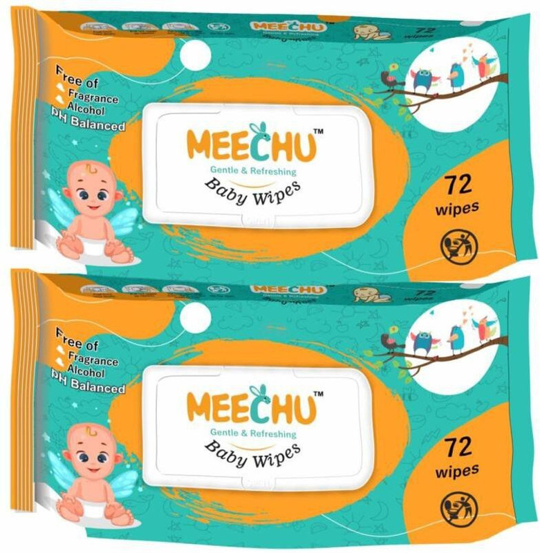 MEECHU Baby Wet Wipes 72's(2 Wipes)