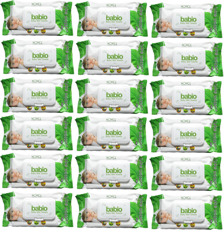 NOVEL BABIO BABY WIPES (80 WIPES/PKT) - 18 PACKETS(1440 Wipes)