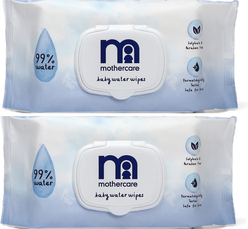Mothercare 99% Pure Water Baby Wipes with Lid – Fragrance & Free Tested Wet Wipes 80s(2 Wipes)