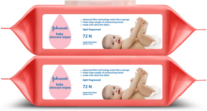 JOHNSON'S Baby Care Wipes - 144N(144 Wipes)