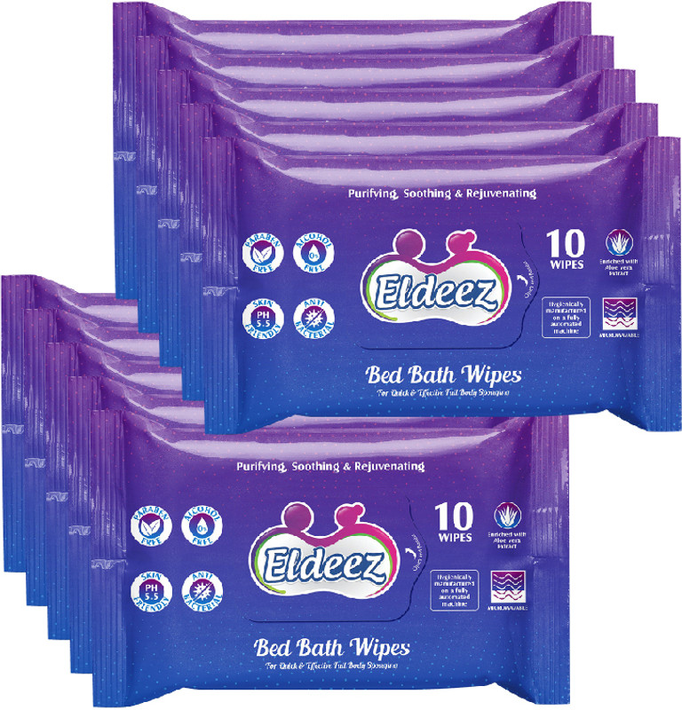 ELDEEZ Bed Bath Towel Wipes for Adults, Patients(100 Wipes)