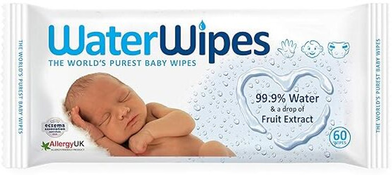 WaterWipes Wipes Baby by DermaH2O (60 Wipes)