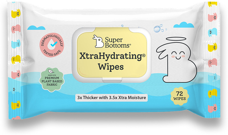 Superbottoms XtraHydrating™Wipes For Babies|98% Pure Water&Calendula Oil|(72 Wipes)Pack of 1(72 Wipes)