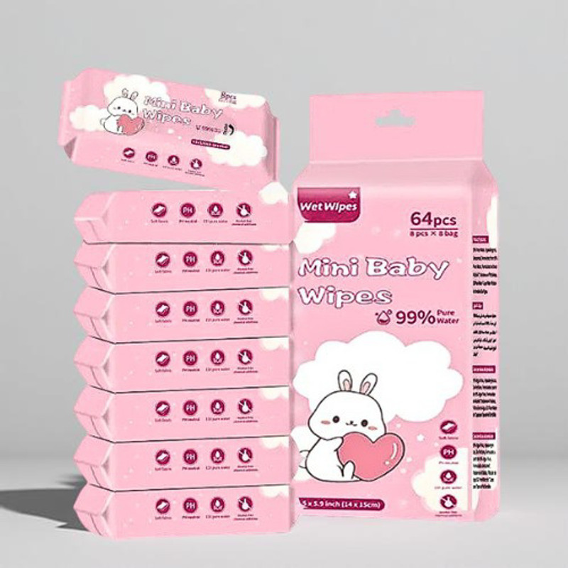 Ashmakam New Born Baby Wipes Mini Unscented Water Wipes(8 Wipes)