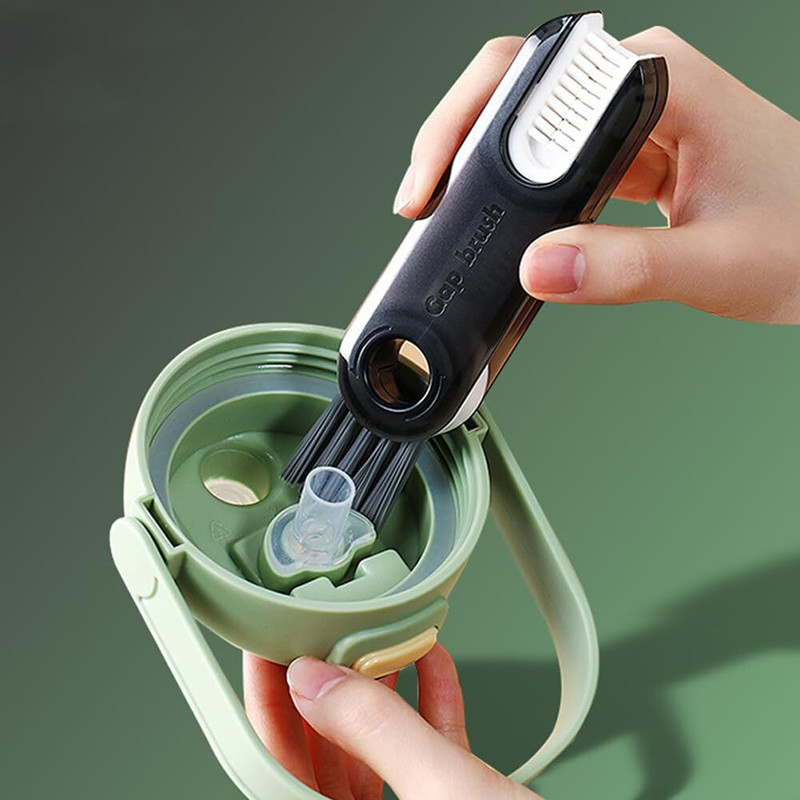 Gentle e kart 3 in 1 Cup Lid Gap Cleaning Brush, Bottle lid Cleaning Brush(Multicolor)