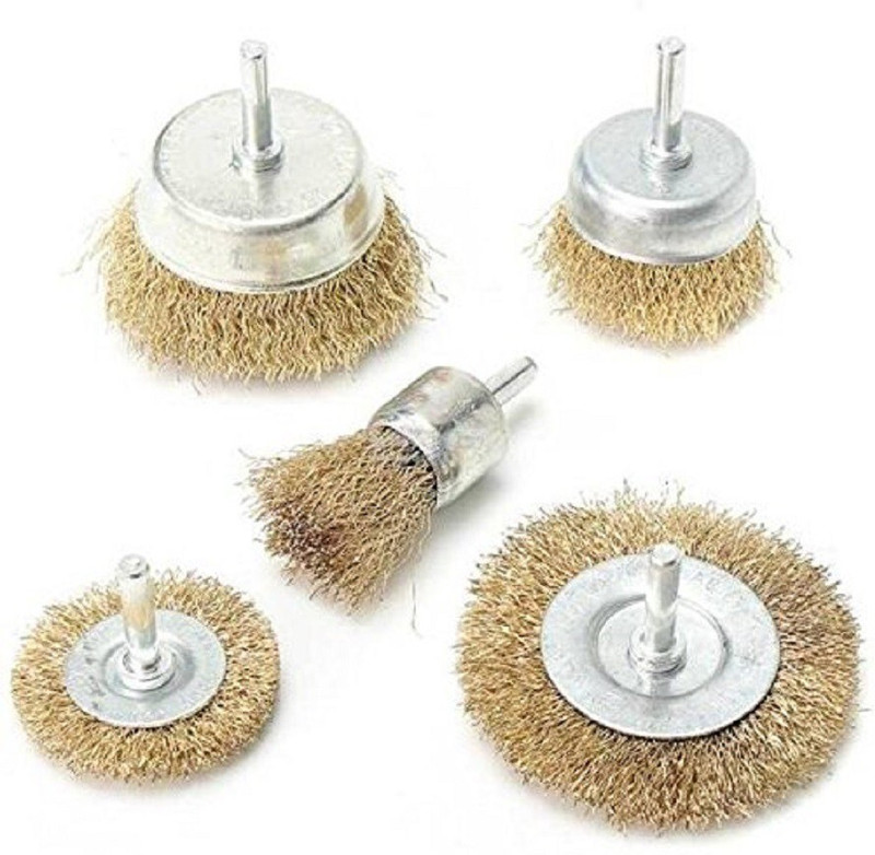 Inditrust 5 piece of drill wire brush Wheel Brush(Pack of 5)