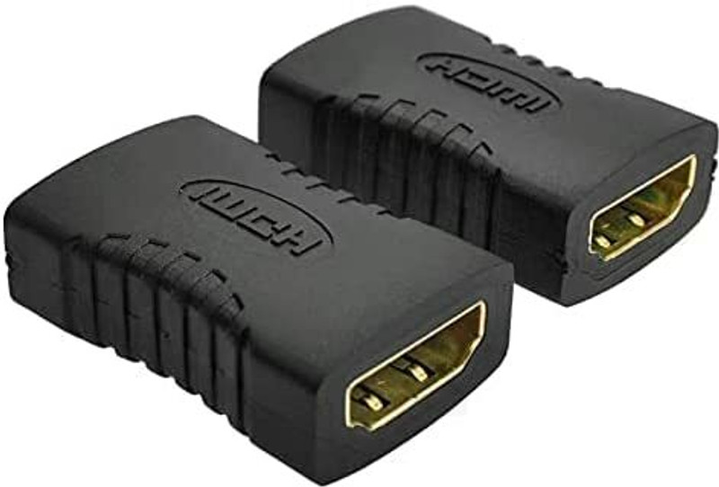 TAAPSEE  TV-out Cable 2 Pieces HDMI Female to HDMI Female Coupler Connector Jointer Joiner(Black, For TV)