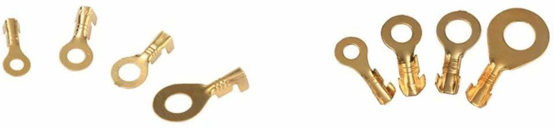 Auto-Ex Fastener(100 Pcs Ring Lugs Eyes Copper Crimp Terminals Cable Wire Connector Non-insulated)