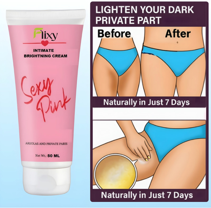 FLIXY Sexy Pink Intimate Brightening Cream 50ml | Lightens Dark Private Areas Intimate Cream(50 ml, Pack of 1)