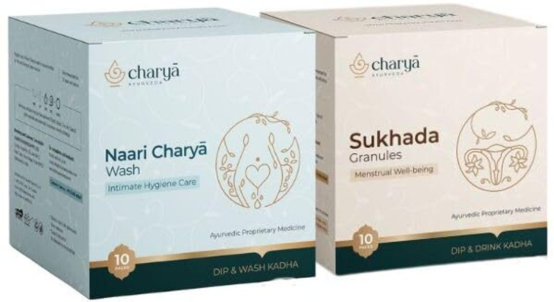 Charya Ayurveda Period Comfort & Intimate Hygiene Combo | Pack of 2 Intimate Wash(40 g)