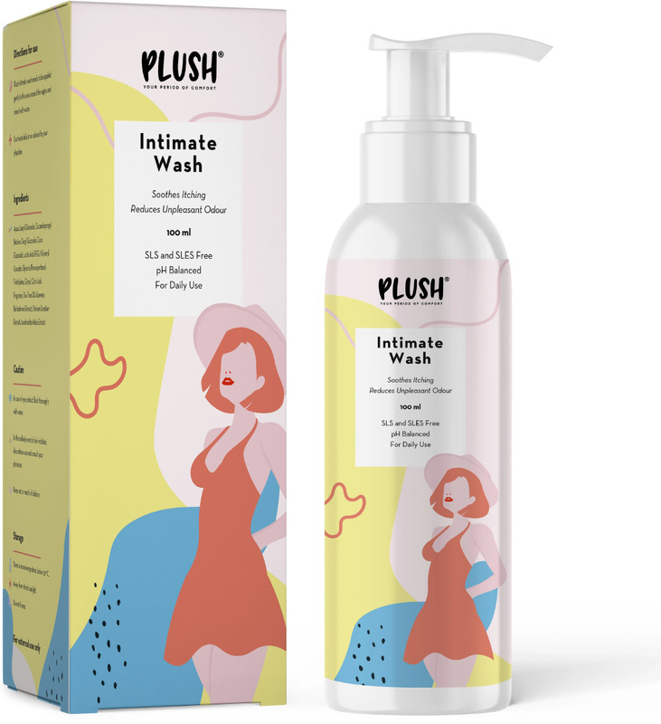 PLUSH Natural Intimate & Vaginal Wash for Women – Rich Tea Tree Oil & Neem Extract | Perfect pH Balance, Soothes Itching, No Unpleasant Odour Intimate Wash(100 ml, Pack of 1)