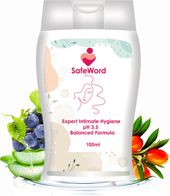 SafeWord Wash Expert Intimate Hygiene, With Tea Tree Oil & Sea Buckthorn | Grape Seed Oil 100% alcohol free Liquid Wash Prevents Dryness, Itchiness And Irritation, Balances PH, Paraben Free Intimate Wash(100 ml, Pack of 1)