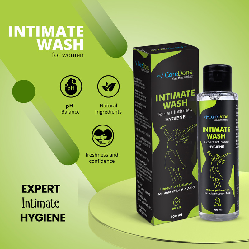 CareDone Intimate Wash,100ml, Hygiene Wash for Women, Suitable For All Skin Types Intimate Wash(100 ml, Pack of 1)
