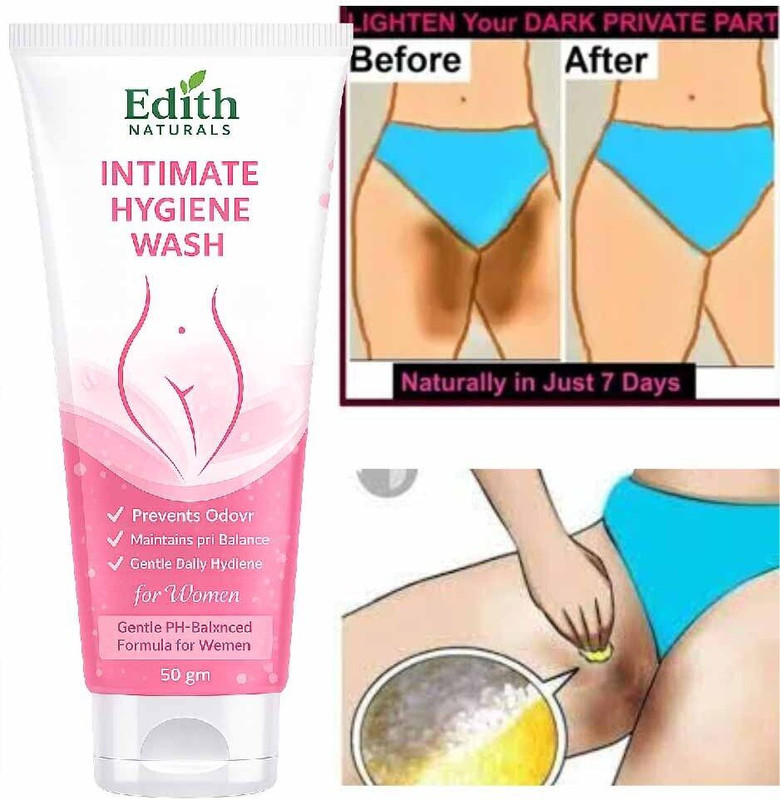 EDITH NATURALS Vgine Wash for Women | pH Balanced Feminine Hygiene Wash with Lactic Acid Intimate Wash(50 g, Pack of 1)