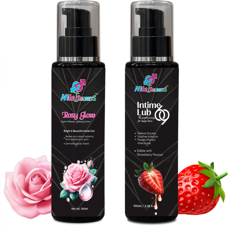 NiteSecrets Intimate Care & Pleasure Combo | Rosy Glow Serum + Intime Lub 69 | Gentle Set Intimate Moisturizer(200 ml)