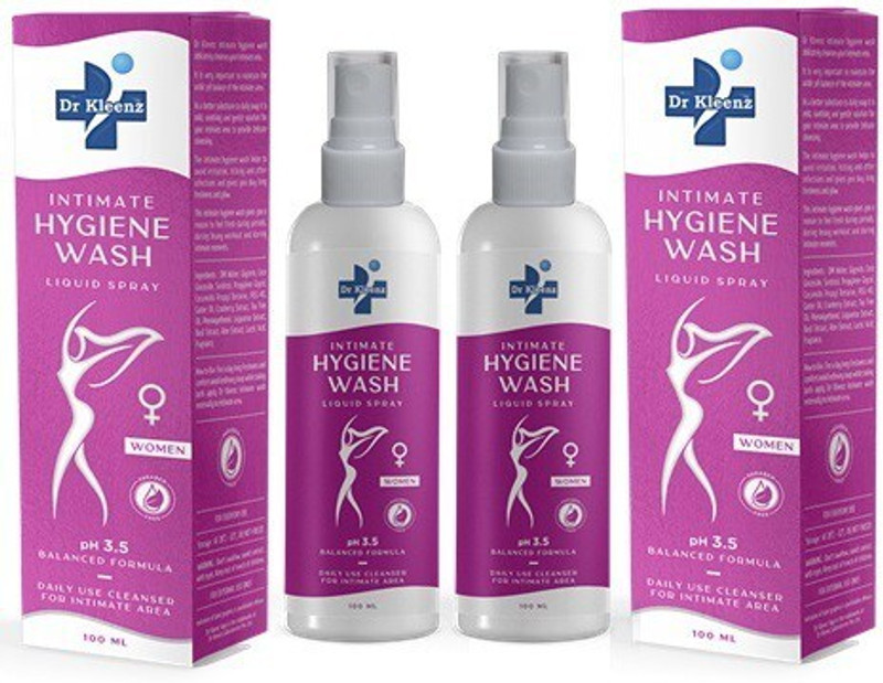 Dr Kleenz Intimate Hygiene Wash for Women Pack of 2 ( 100ml x 2) Intimate Spray(200 ml, Pack of 2)