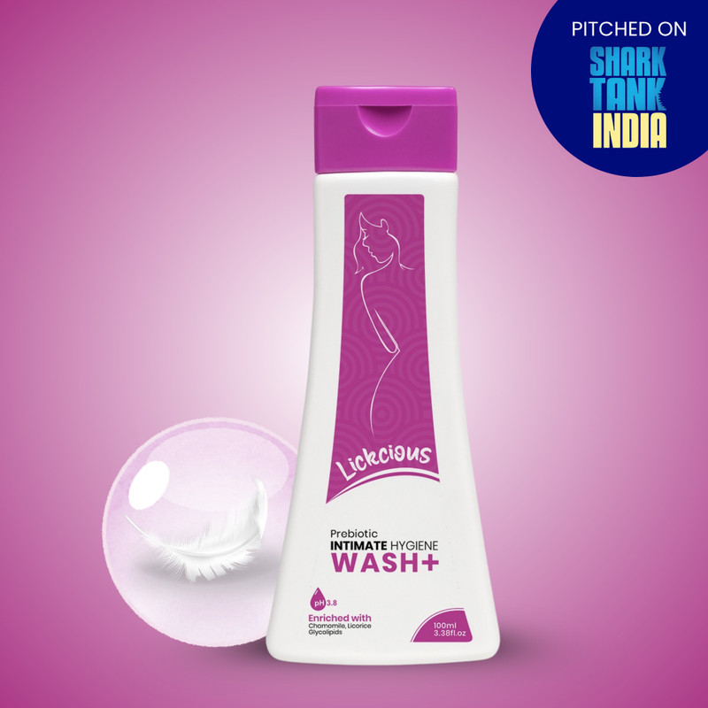 Lickcious Intimate Wash+ for Women Prebiotics & Aloe Vera |Prevent Itching & Discomfort Intimate Wash(150 ml, Pack of 1)