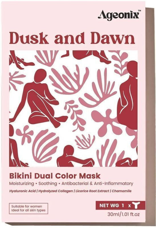 AGEONIX Dusk and Dawn Bikini Dual Color Mask Pack of 1 Intimate Wipes(1 Sheets, Pack of 1)
