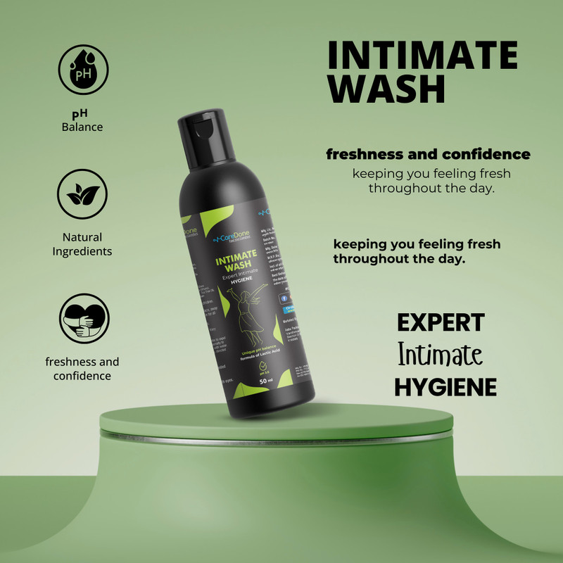 CareDone Intimate Wash: Nourishing Care, Gentle Cleanse, Herbal Extracts Intimate Wash(50 ml, Pack of 1)