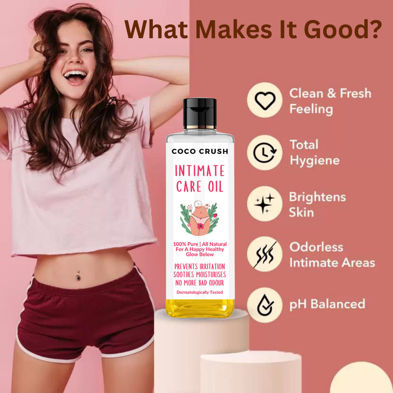 COCO CRUSH Natural Intimate Care Lubricant Oil | Prevents Irritation, Soothes | 50ML Tampons