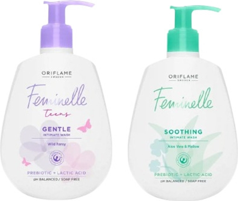 Oriflame Sweden Teens Gentle Intimate Wash Wild Pansy & Soothing Intimate Wash Aloe Vera Intimate Wash(300 ml, Pack of 2)