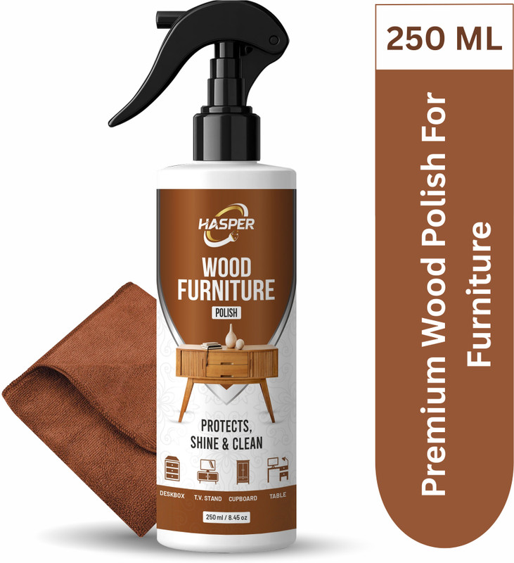 HASPER Wood Polish For Furniture Spray Liquid ,Furniture Polish Brown Wood Varnish(Polyurethane 0.25 L)