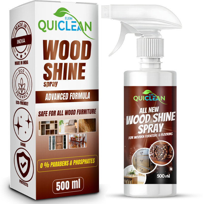 QUICLEAN All New Wood Shine Spray 500 ML | Natural Wood Cleaner, Shiner & Conditioner Wood Varnish(Drying Oils 500 ml)