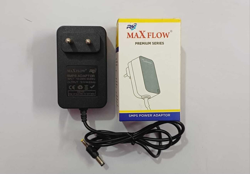 maxflow Power Adaptor 12V 2AMP Worldwide Adaptor(Black)