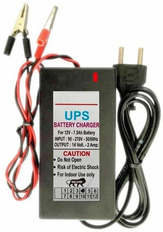 GoodsBazaar 14 Volt 2 Amp SMPS Battery Charger Power 12V 2A � Input 160V-240V AC DC Worldwide Adaptor(Black)